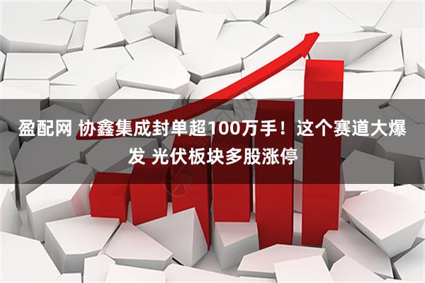 盈配网 协鑫集成封单超100万手！这个赛道大爆发 光伏板块多股涨停